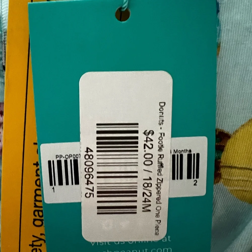 NWT posh peanut donuts footie pajama - Picture 2 of 3